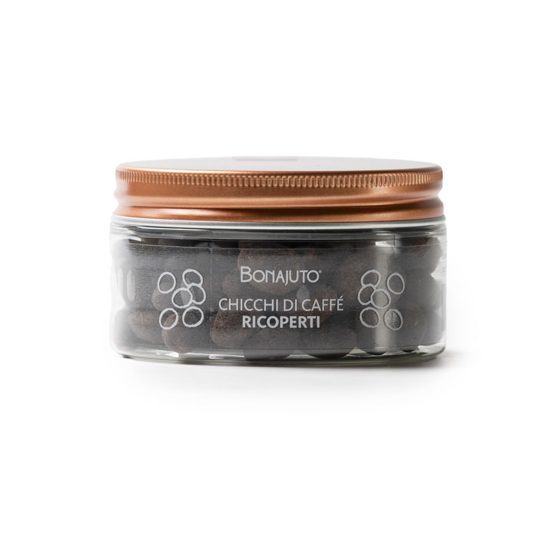 Covered coffee beans