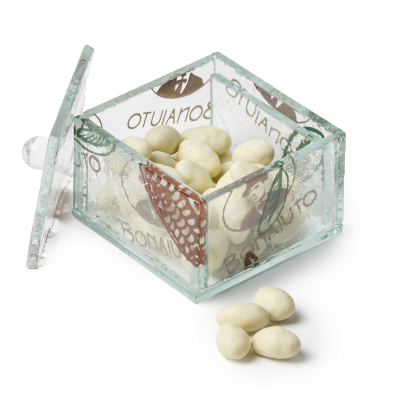 Thalass Glass Jewel Box with Bonajuto Coated Pistachios