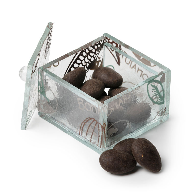 Portagioie in vetro Thalass con mandorle ricoperte di cioccolato all’arancia- hover image 